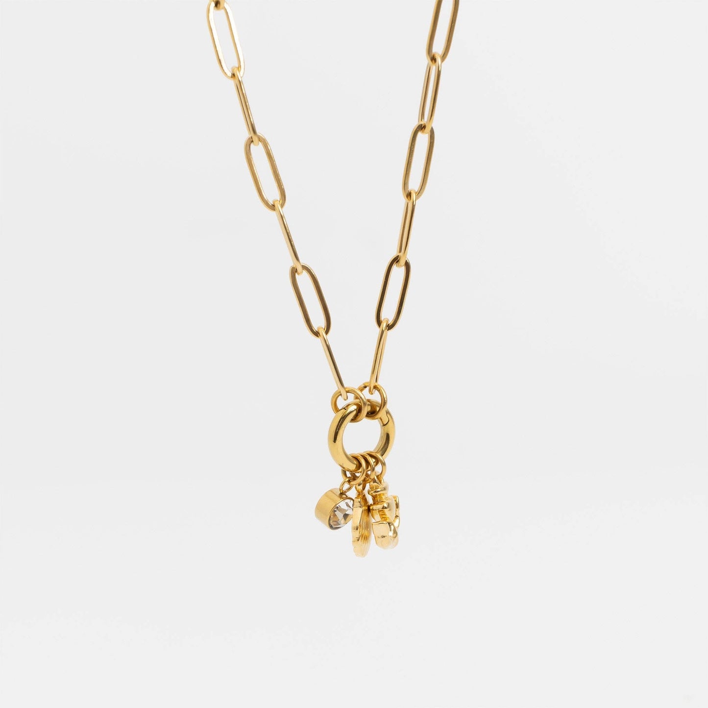 18K Gold Shell Anchor Charm Holder Necklace Gift Set - Wild Azalea Boutique