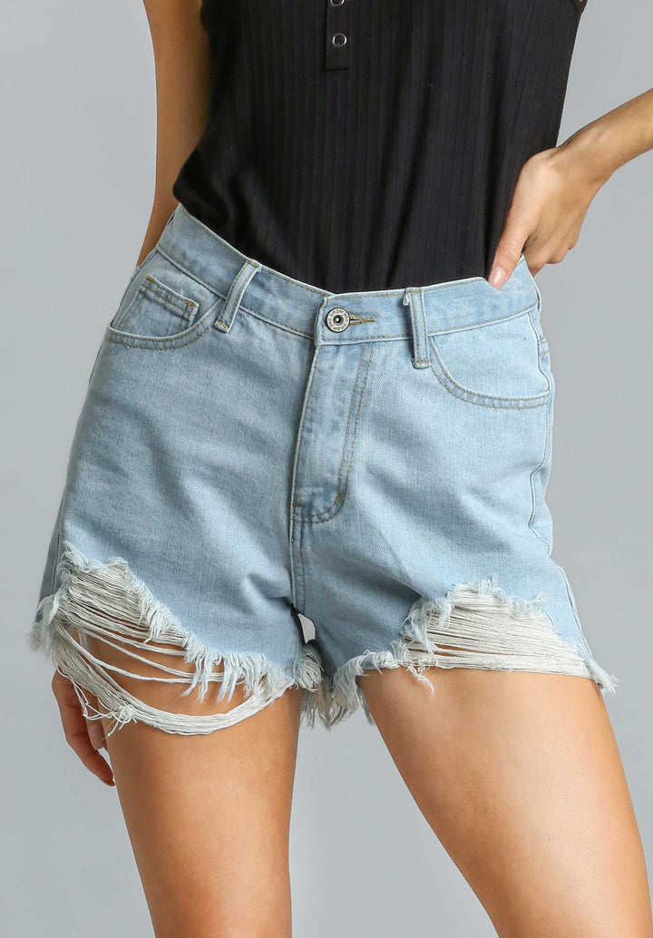 High Waisted Denim Shorts
