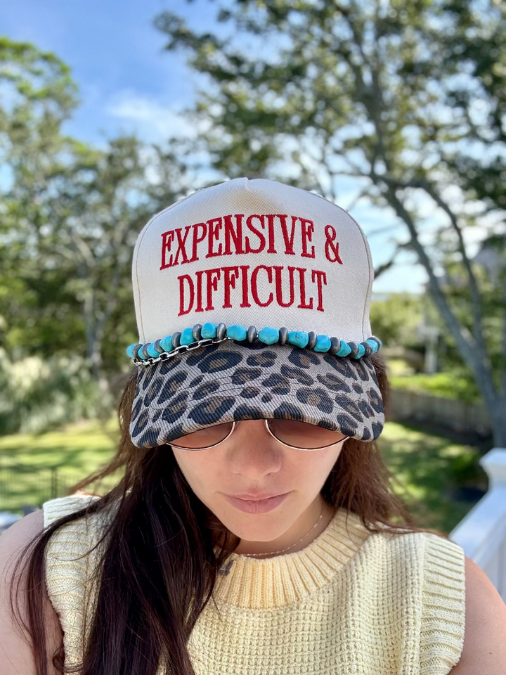 Turquoise Beaded Metal Hat Chain- Wild Azalea Boutique