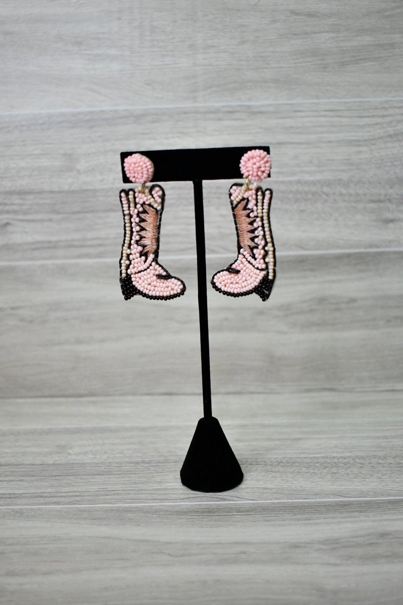 Beaded Cowgirl Boot Earrings - Wild Azalea Boutique