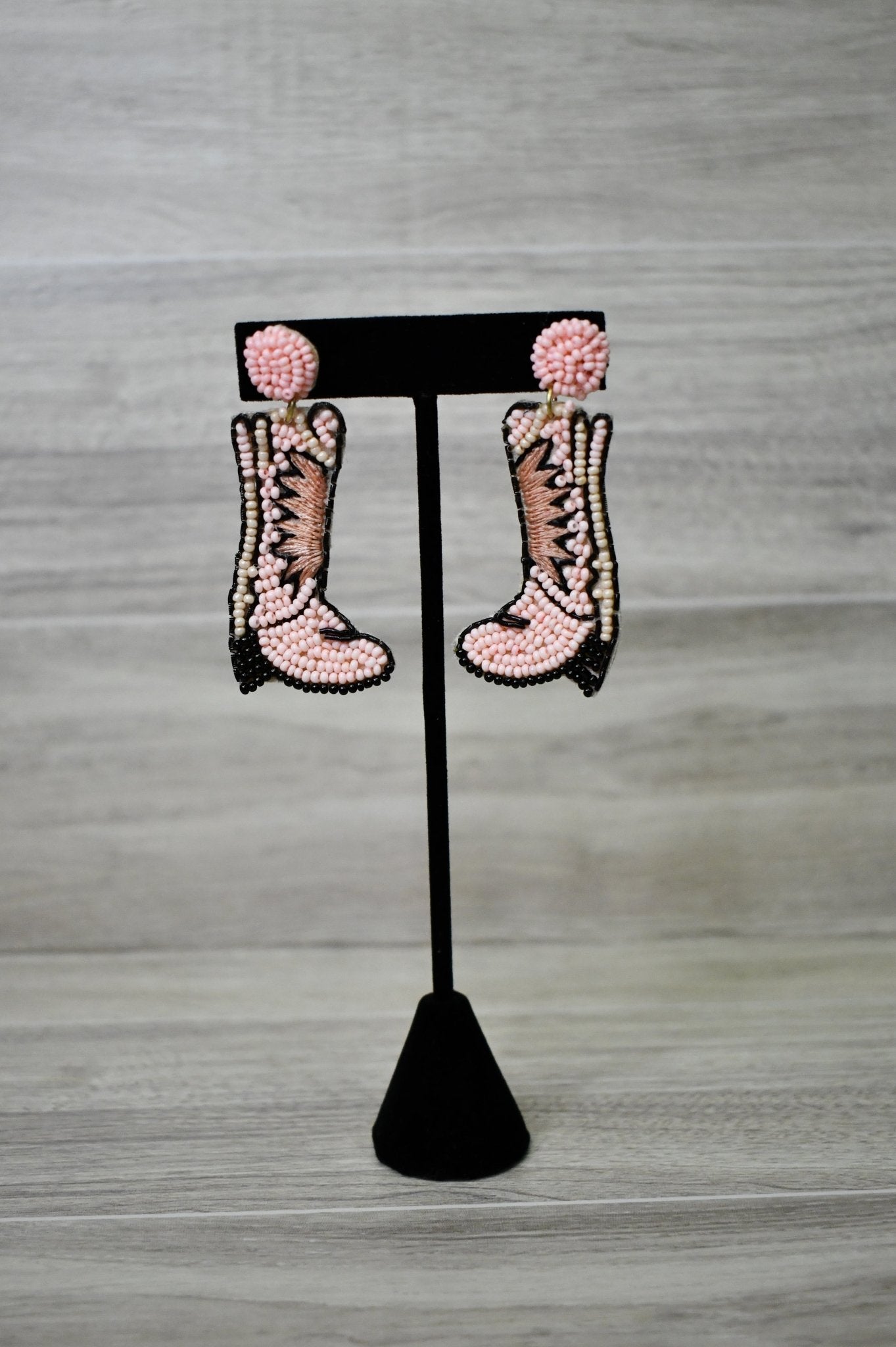 Beaded Cowgirl Boot Earrings - Wild Azalea Boutique