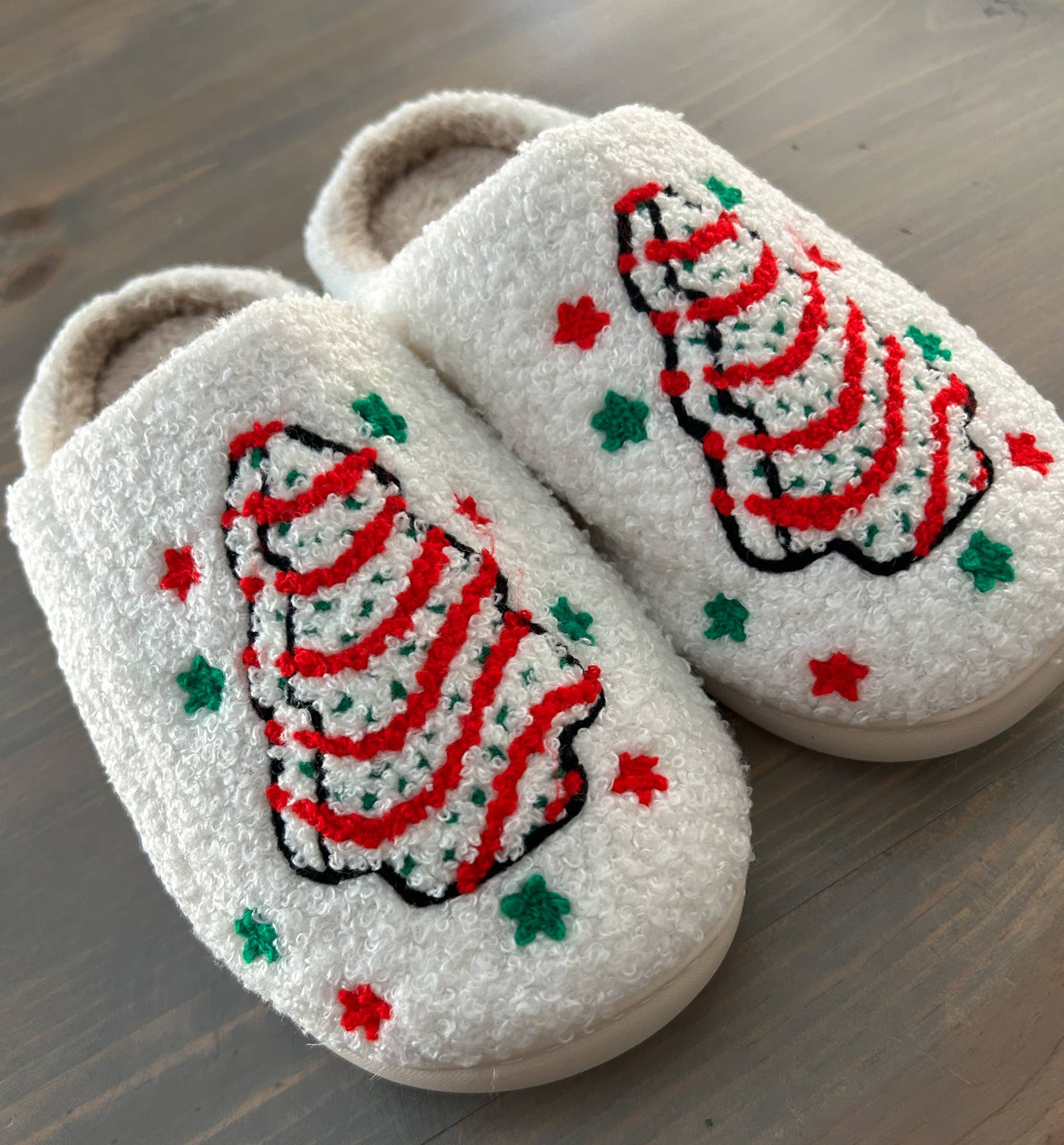 Christmas Tree Cake Slippers - Wild Azalea Boutique