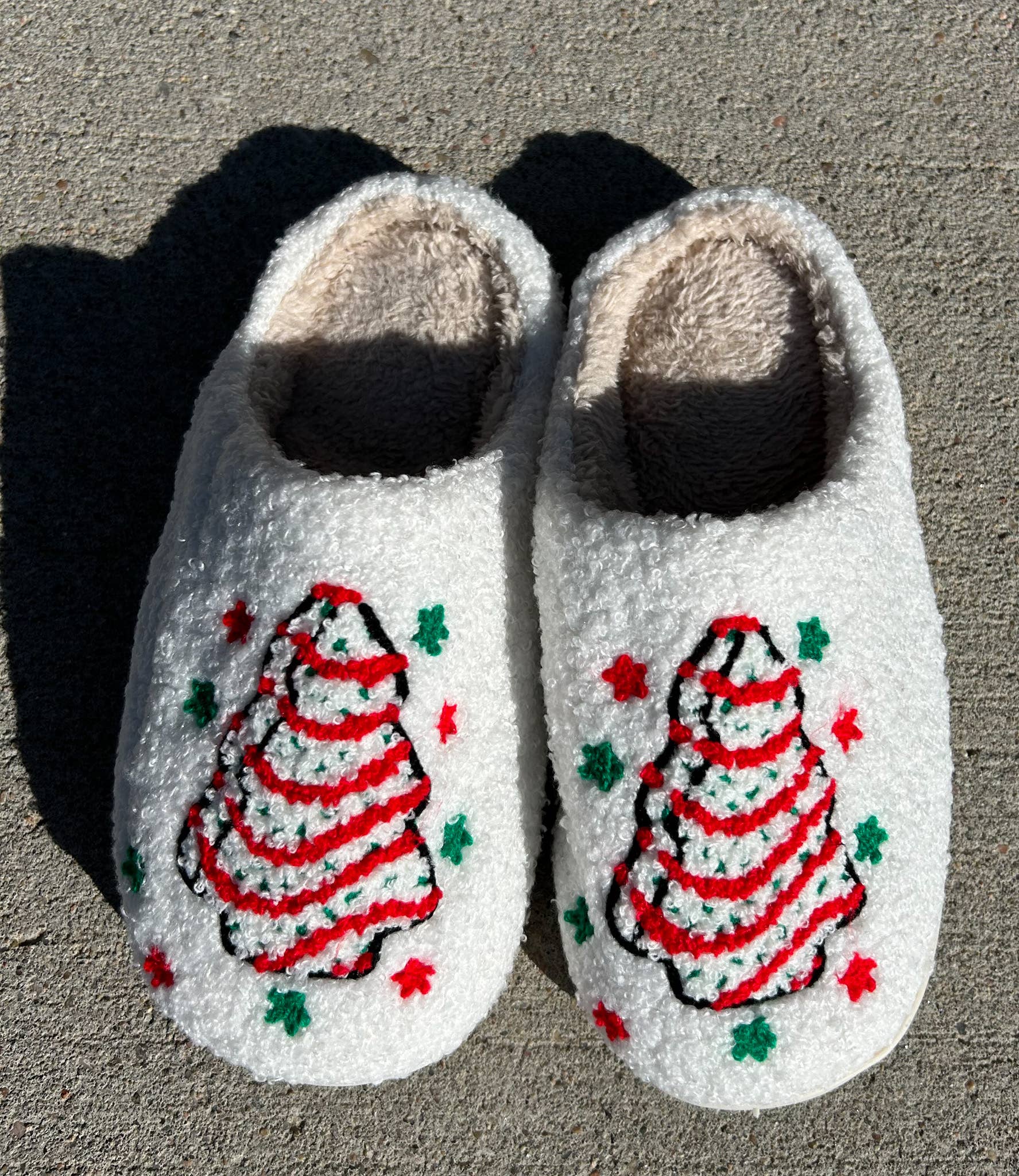Christmas Tree Cake Slippers - Wild Azalea Boutique