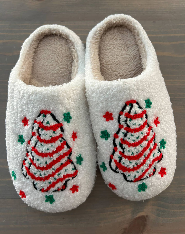 Christmas Tree Cake Slippers - Wild Azalea Boutique