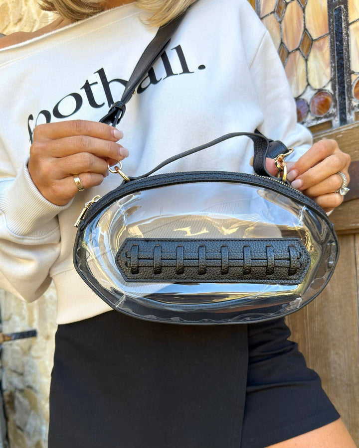 Clear Gameday Football Crossbody Bag - Wild Azalea Boutique
