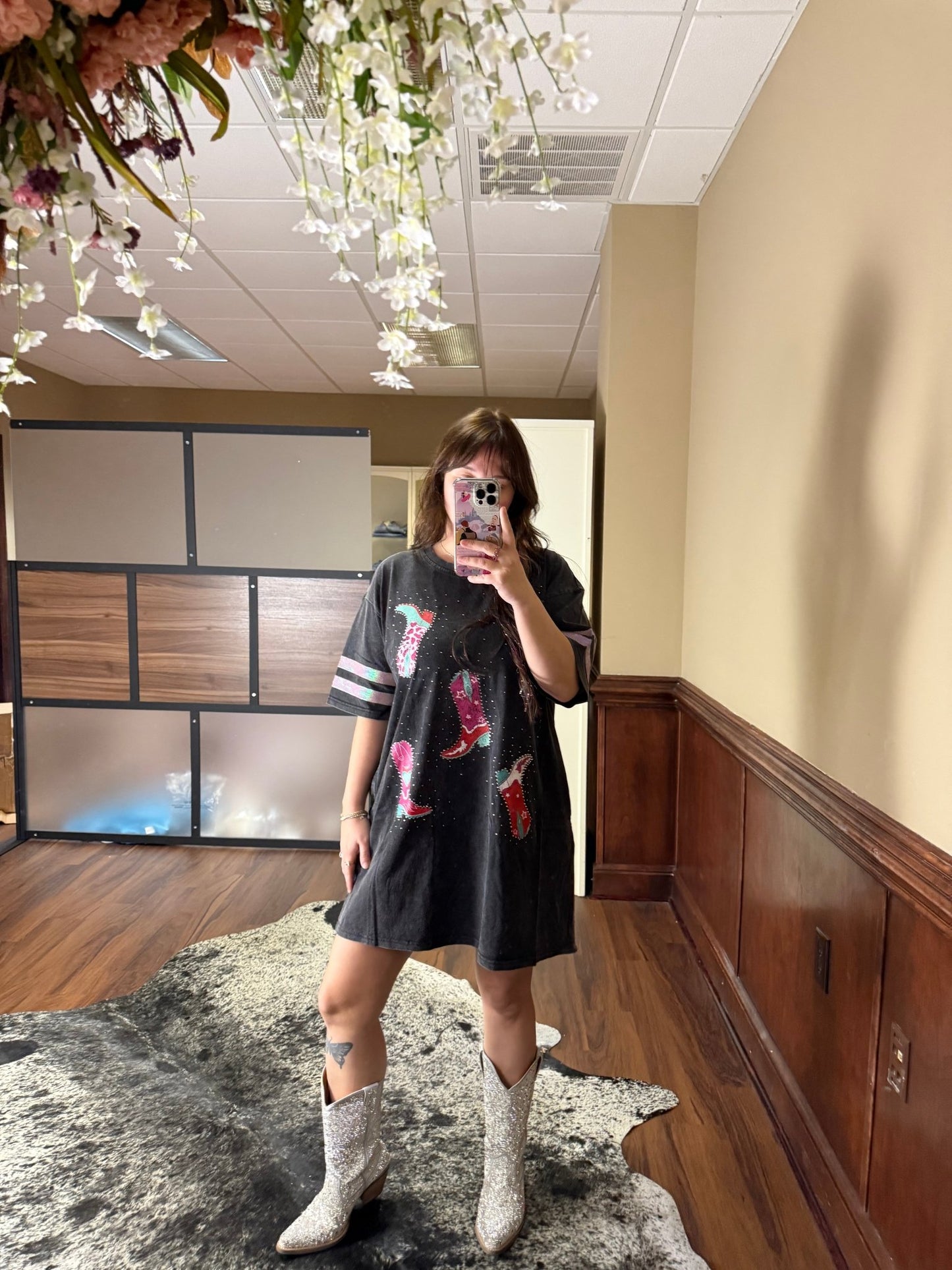 Fantasic Fawn T-shirt Boot Dress - Wild Azalea Boutique