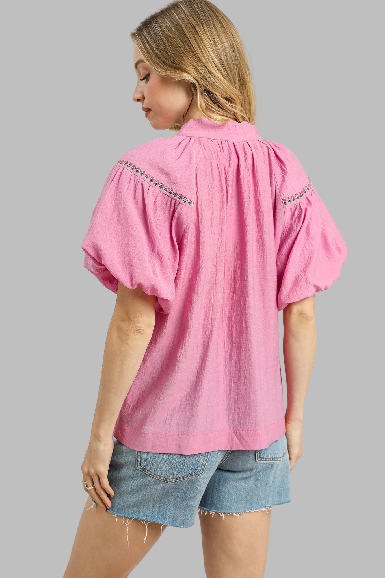 Floral Puff Sleeve Blouse - Wild Azalea Boutique