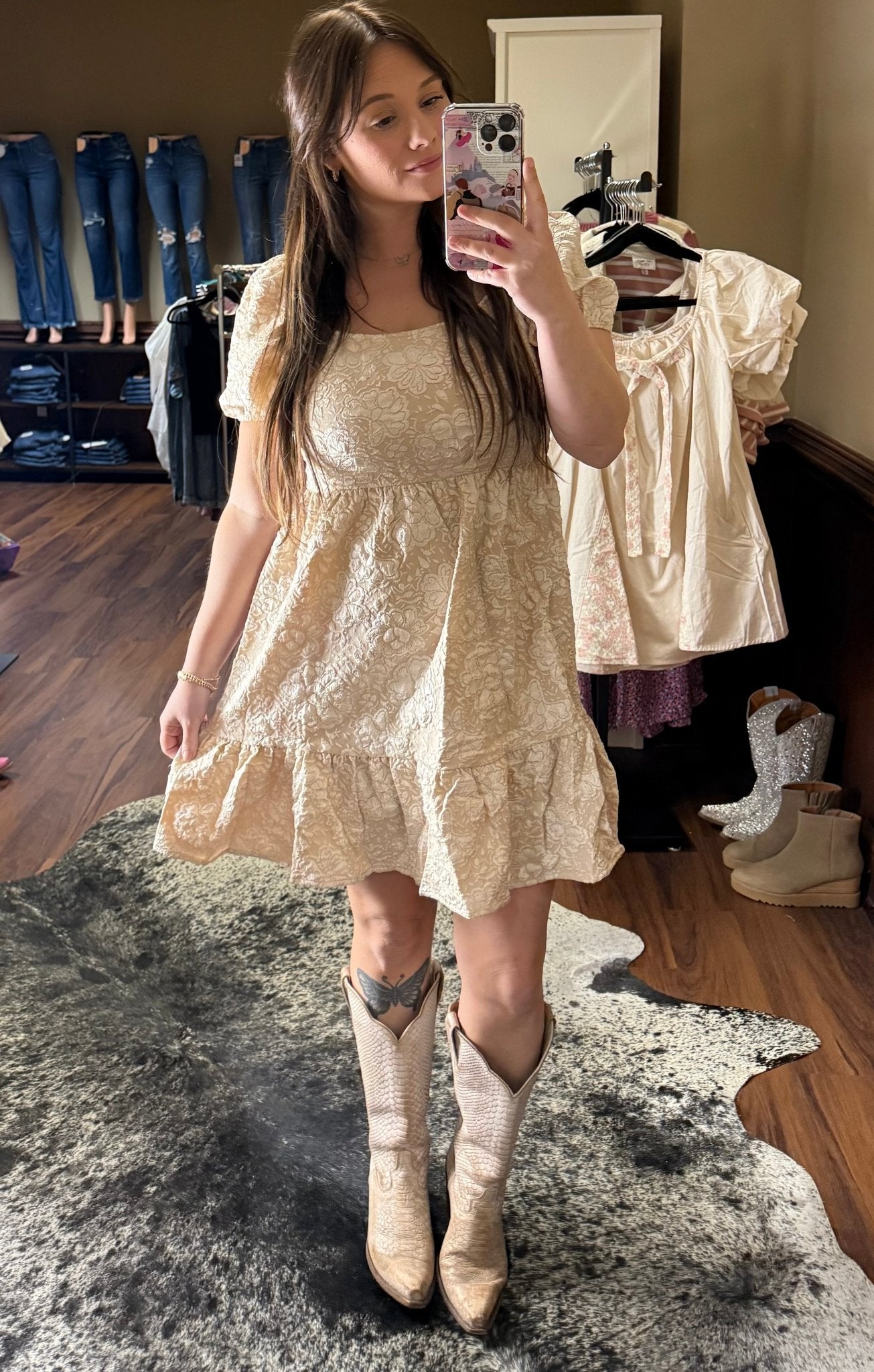 Floral Puff Sleeve Dress - Wild Azalea Boutique