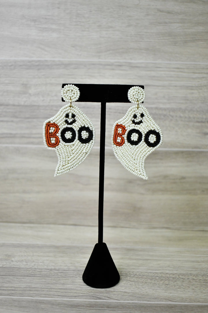 Hallowen Boo Ghost Earrings - Wild Azalea Boutique