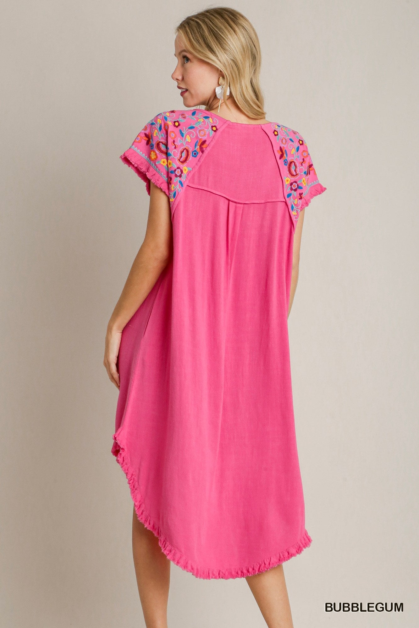 Linen Floral Dress - Wild Azalea Boutique