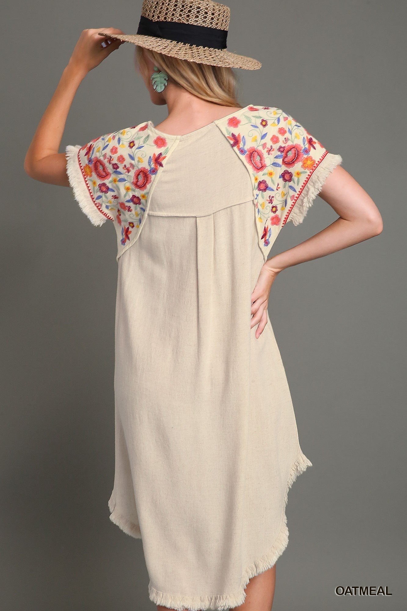 Linen Floral Dress - Wild Azalea Boutique