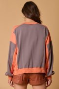 Long Sleeve Orange Sweatshirt - Wild Azalea Boutique