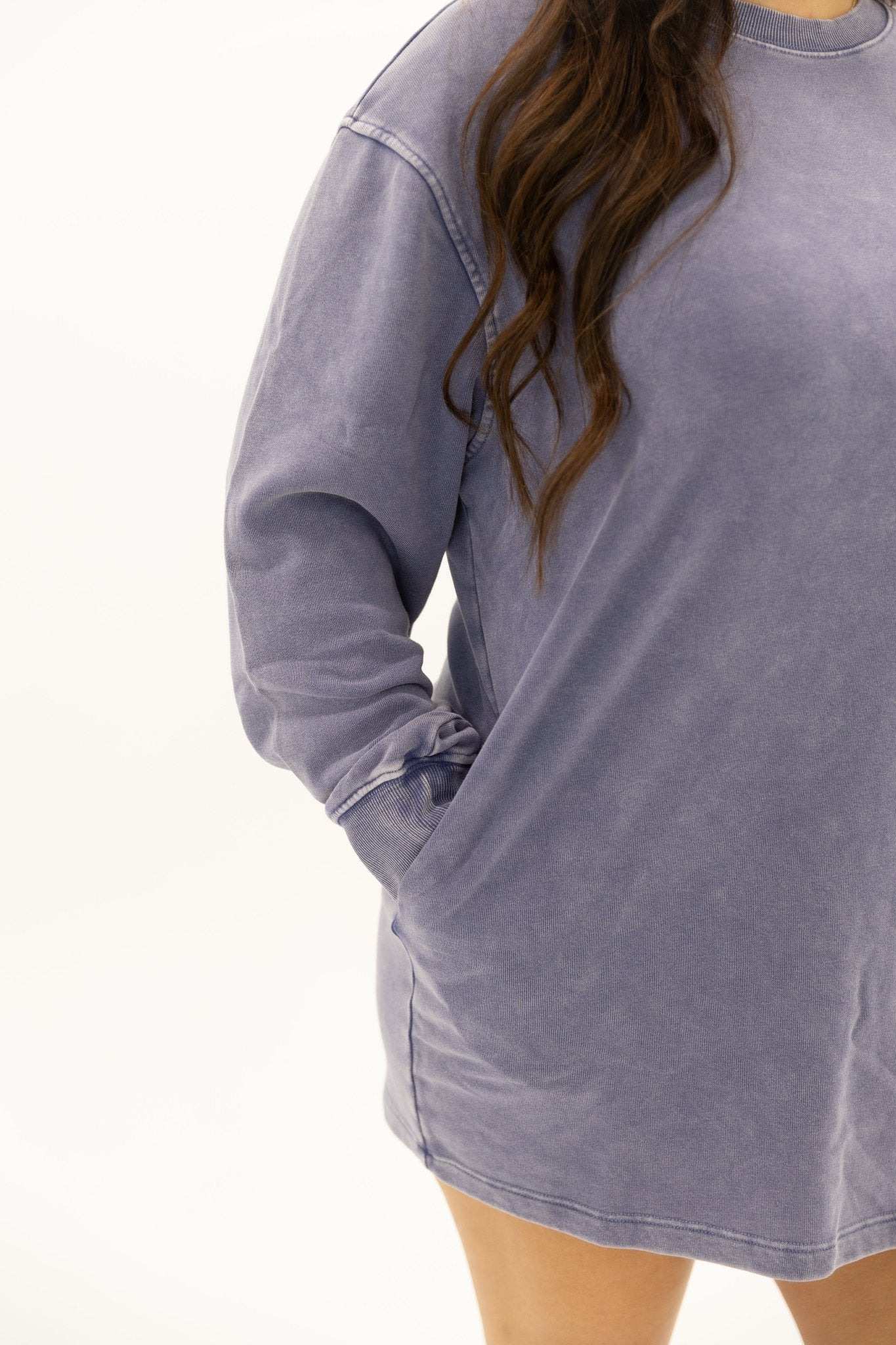 Long Sleeve Oversized Mini Dress - Wild Azalea Boutique