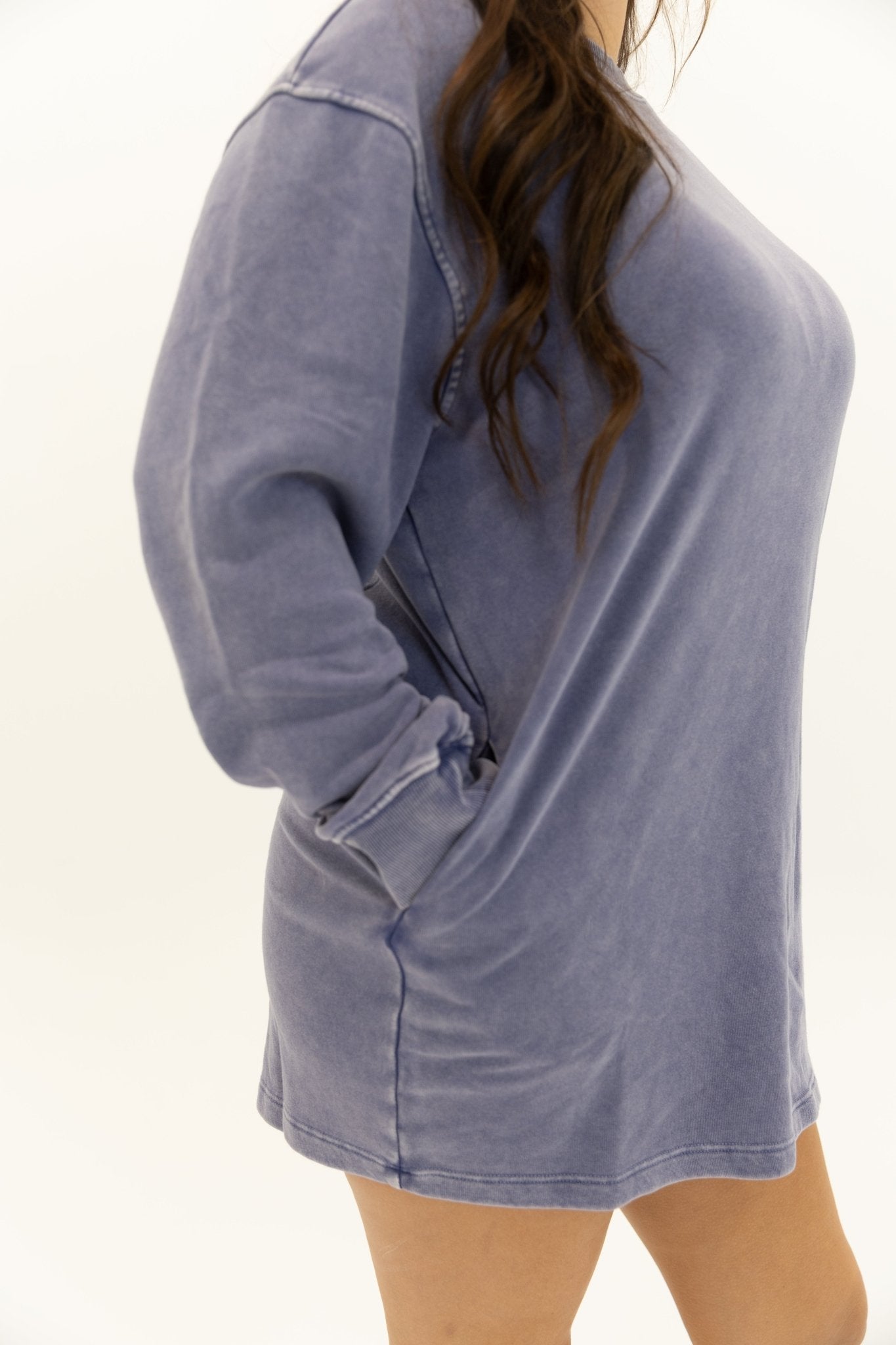 Long Sleeve Oversized Mini Dress - Wild Azalea Boutique