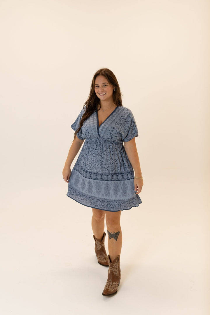 Nostalgia Short Sleeve Boho Dress - Wild Azalea Boutique