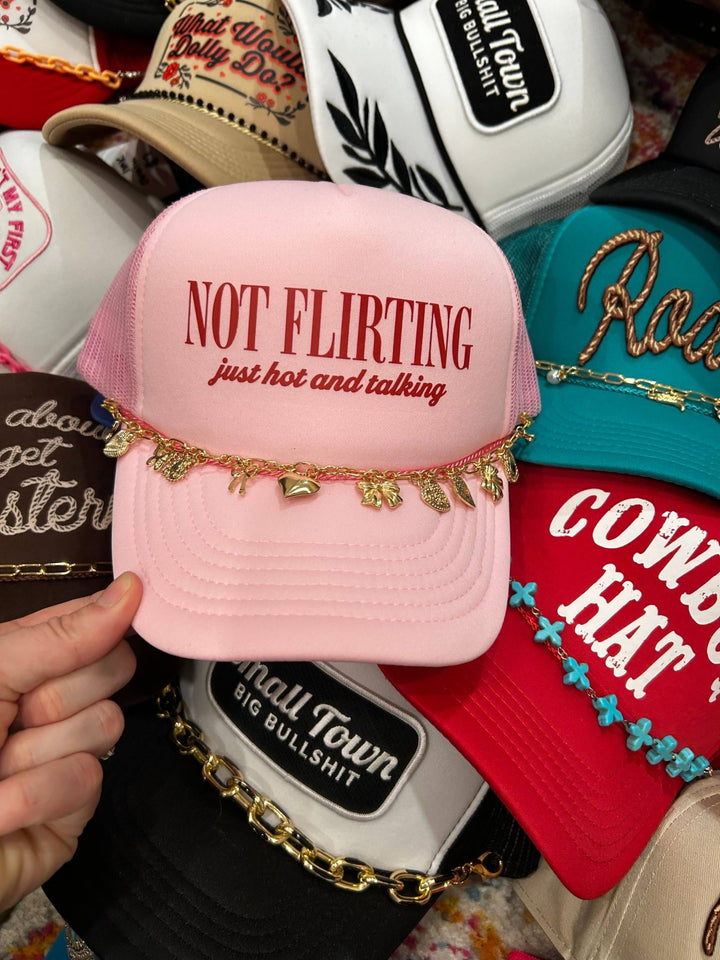 Not Flirting Trucker Hat - Wild Azalea Boutique