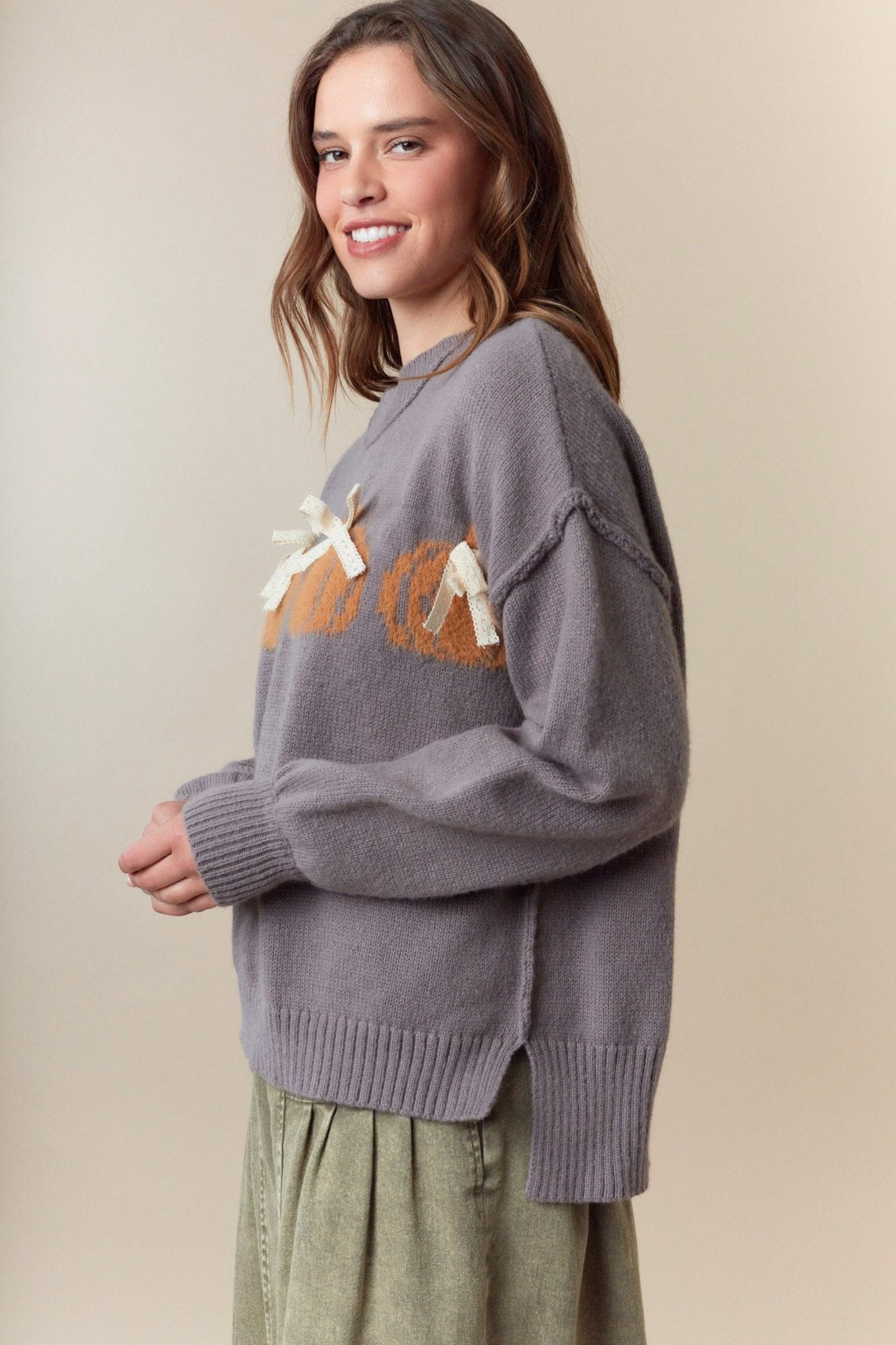 Pumpkin Sweater - Wild Azalea Boutique