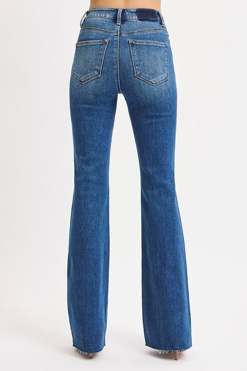 Risen High Rise Flare Jeans - Wild Azalea Boutique