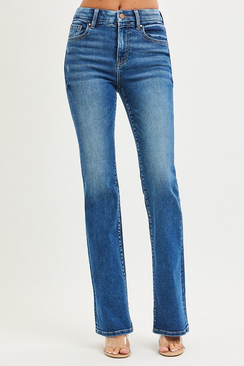 Risen High Waisted Bootcut Jeans - Wild Azalea Boutique