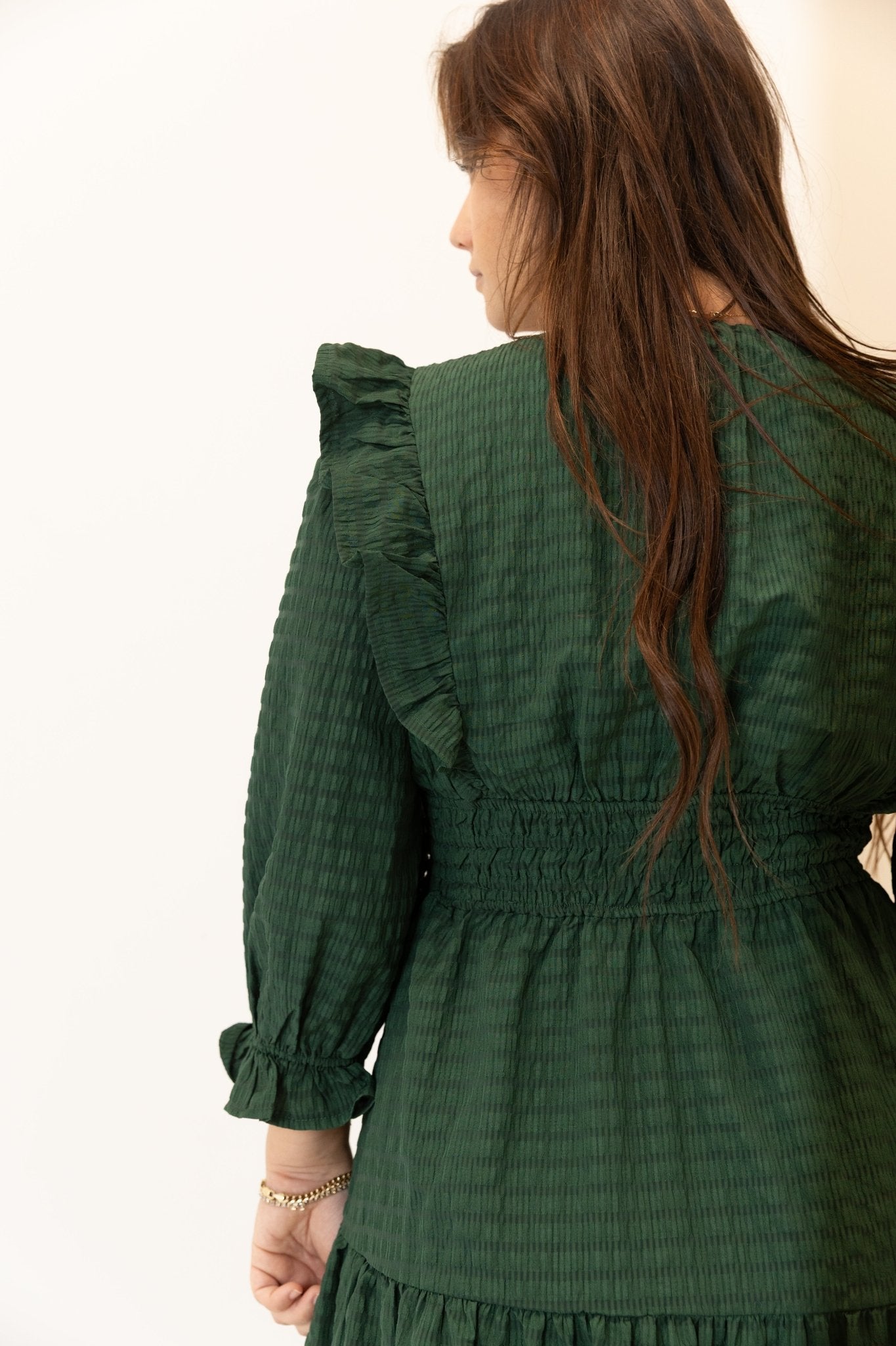 Smocked Tiered Maxi Dress with Puff Sleeves - Wild Azalea Boutique