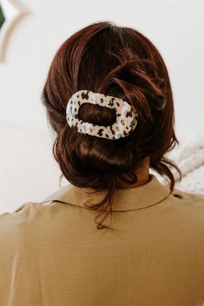 Teleties Blonde Tortoise Flat Round Hair Clip - Wild Azalea Boutique