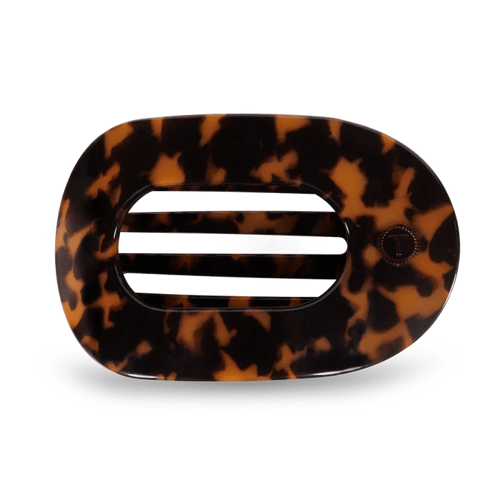 Teleties Tortoise Flat Round Hair Clip - Wild Azalea Boutique