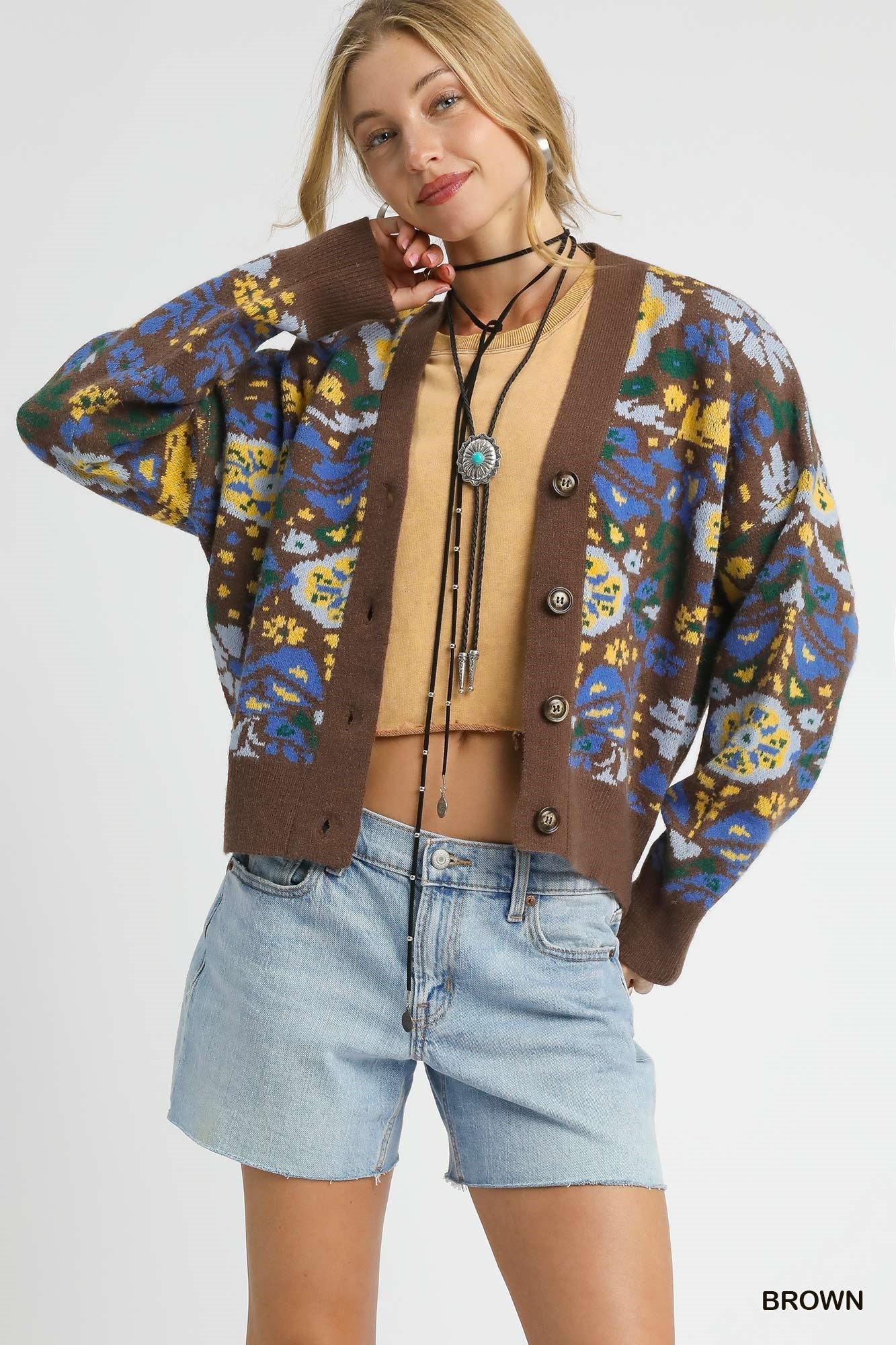 Umgee Floral Cropped Button Up Cardigan – Wild Azalea Boutique