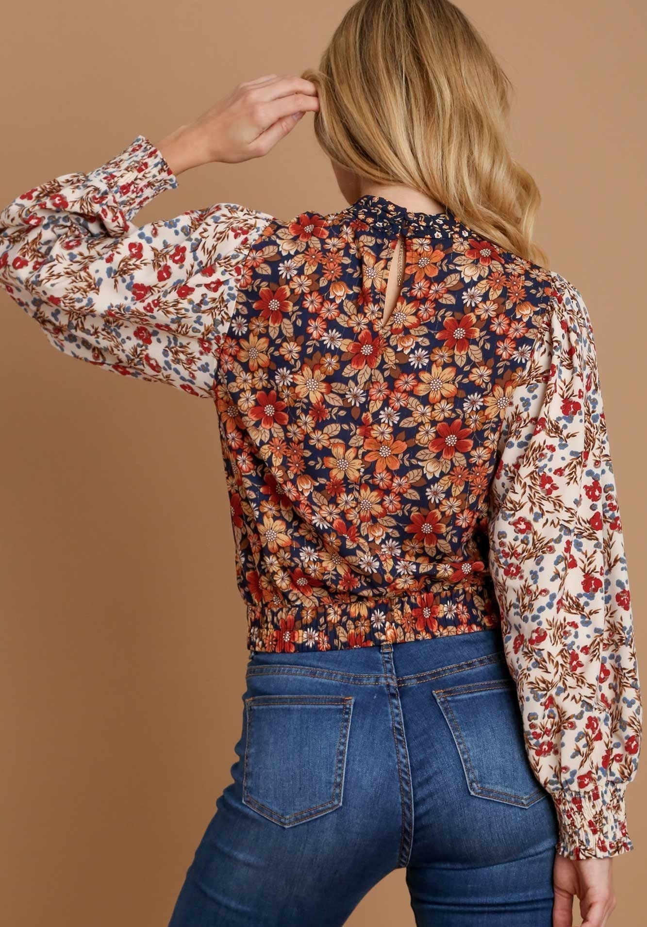 Umgee Mixed Floral Top - Wild Azalea Boutique