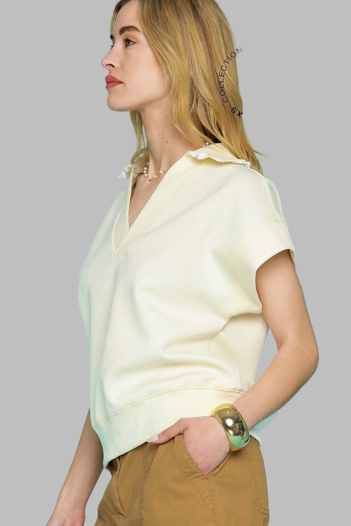 V - Neck Pullover Top - Wild Azalea Boutique