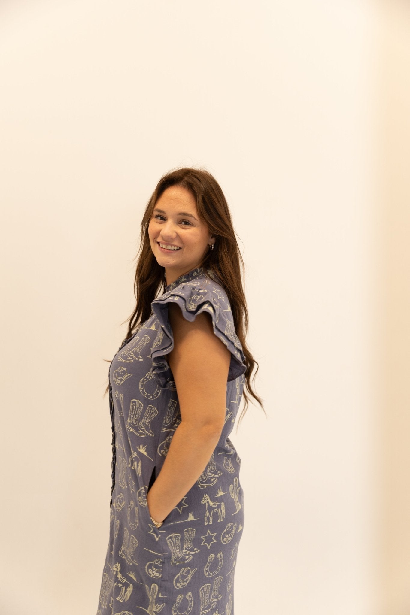 Western Button Down Mini Dress - Wild Azalea Boutique