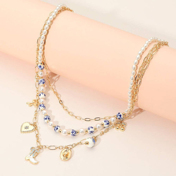 Western Cowboy Layered Necklace - Wild Azalea Boutique