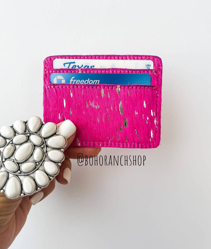 Western Cowhide Credit Card Holder - Wild Azalea Boutique