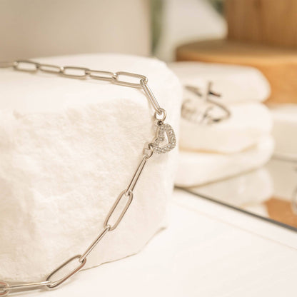 18K Gold PVD Heart Paperclip Bracelet - Wild Azalea Boutique