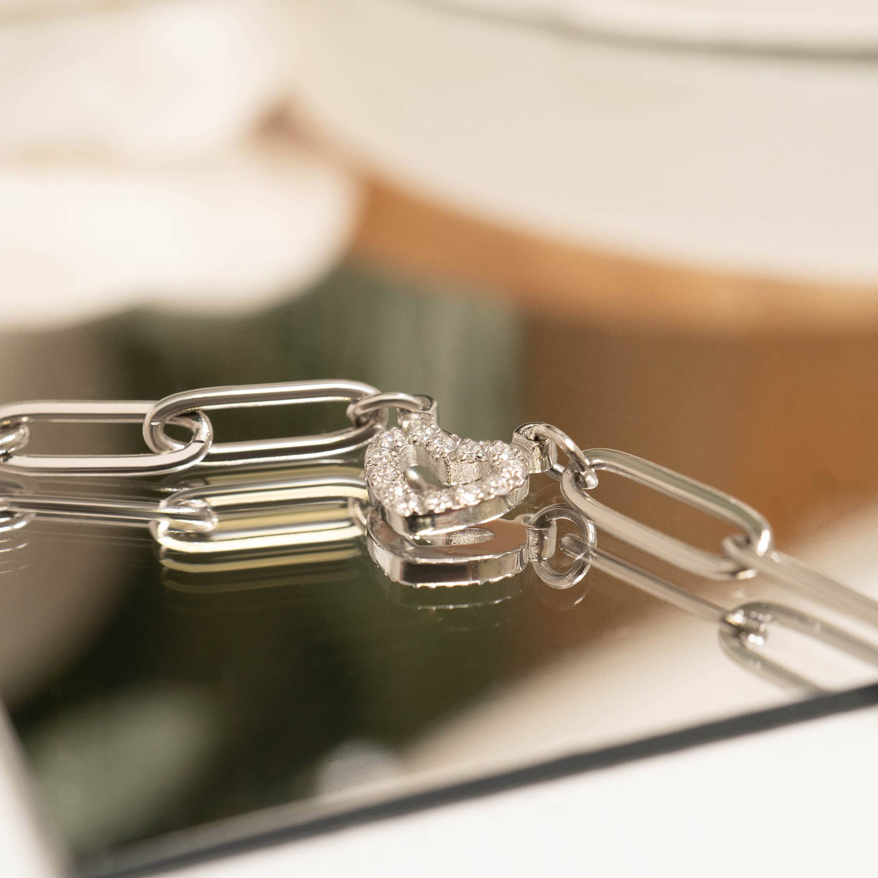 18K Gold PVD Heart Paperclip Bracelet - Wild Azalea Boutique