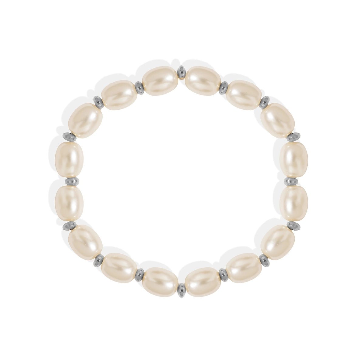 18K Gold PVD Pearl Stretch Bracelet - Wild Azalea Boutique