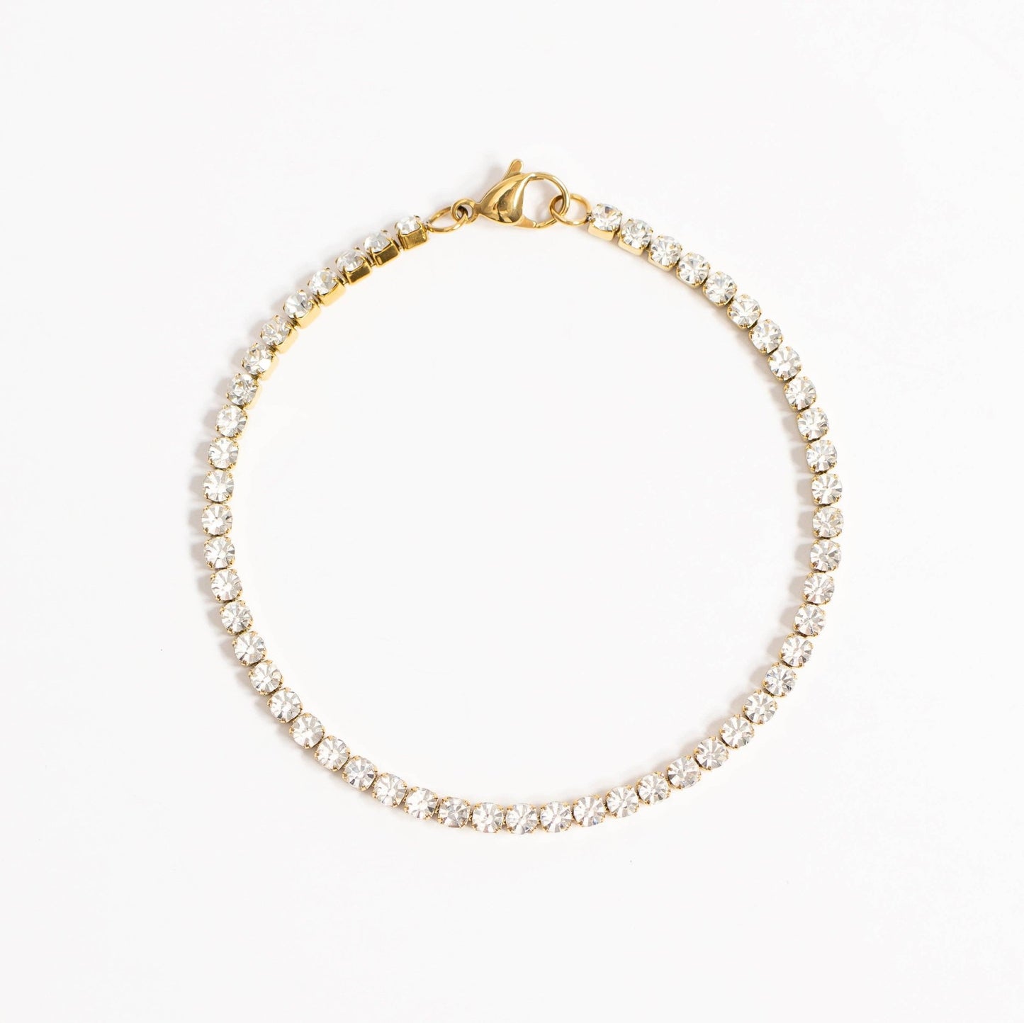 18k Gold PVD Stone Chain Bracelet - Wild Azalea Boutique