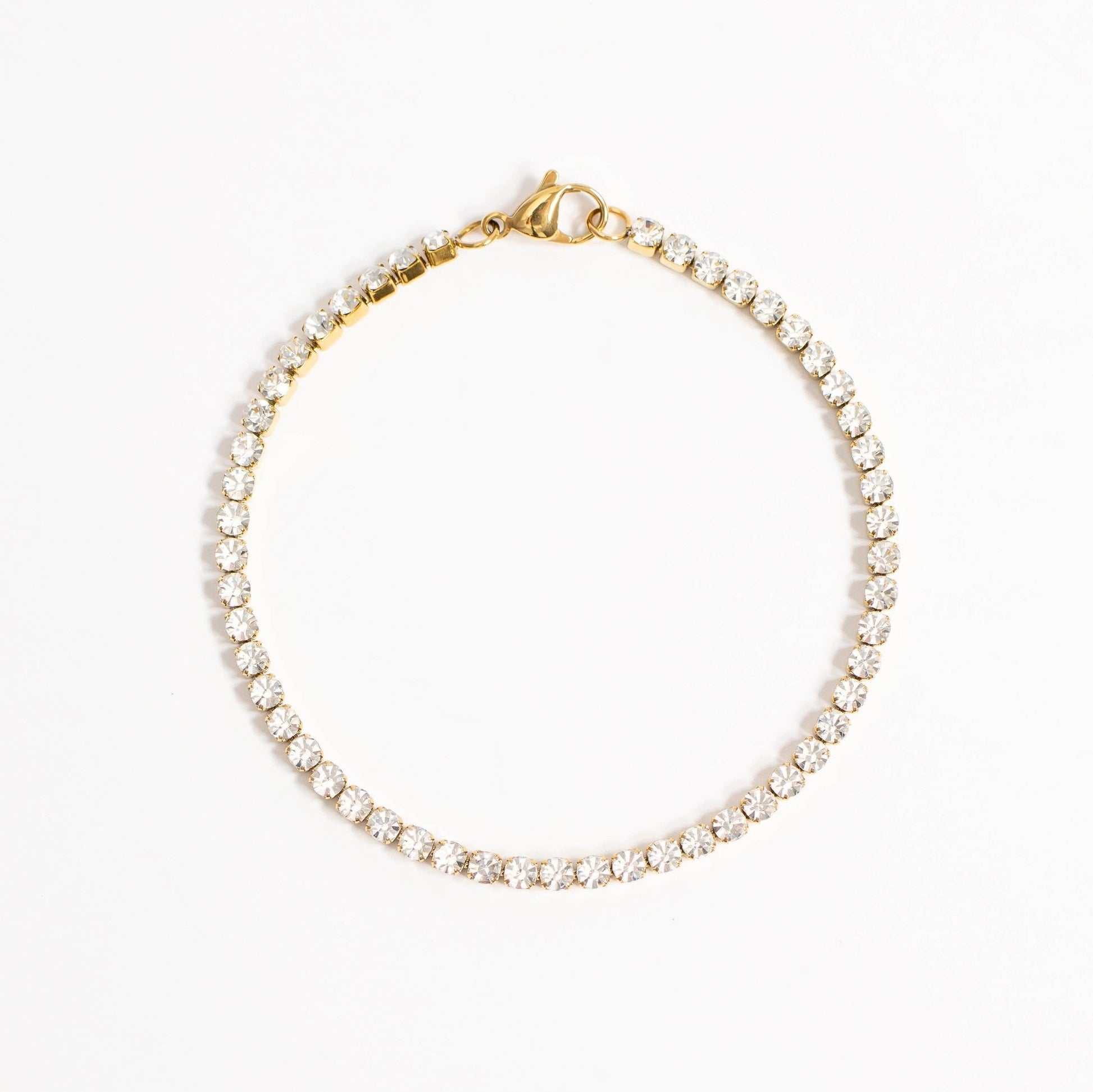 18k Gold PVD Stone Chain Bracelet - Wild Azalea Boutique