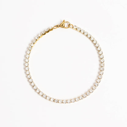 18k Gold PVD Stone Chain Bracelet - Wild Azalea Boutique