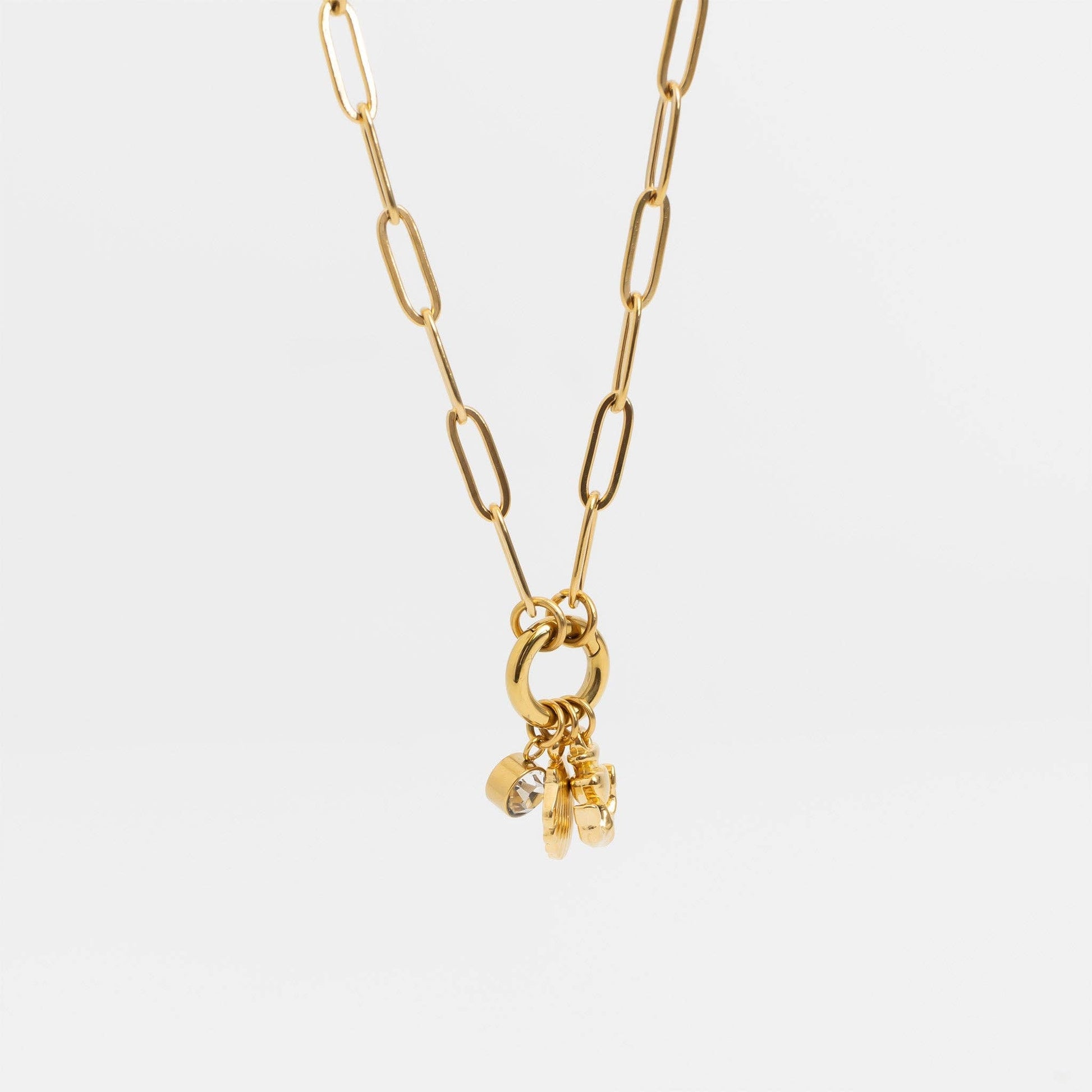 18K Gold Shell Anchor Charm Holder Necklace Gift Set - Wild Azalea Boutique