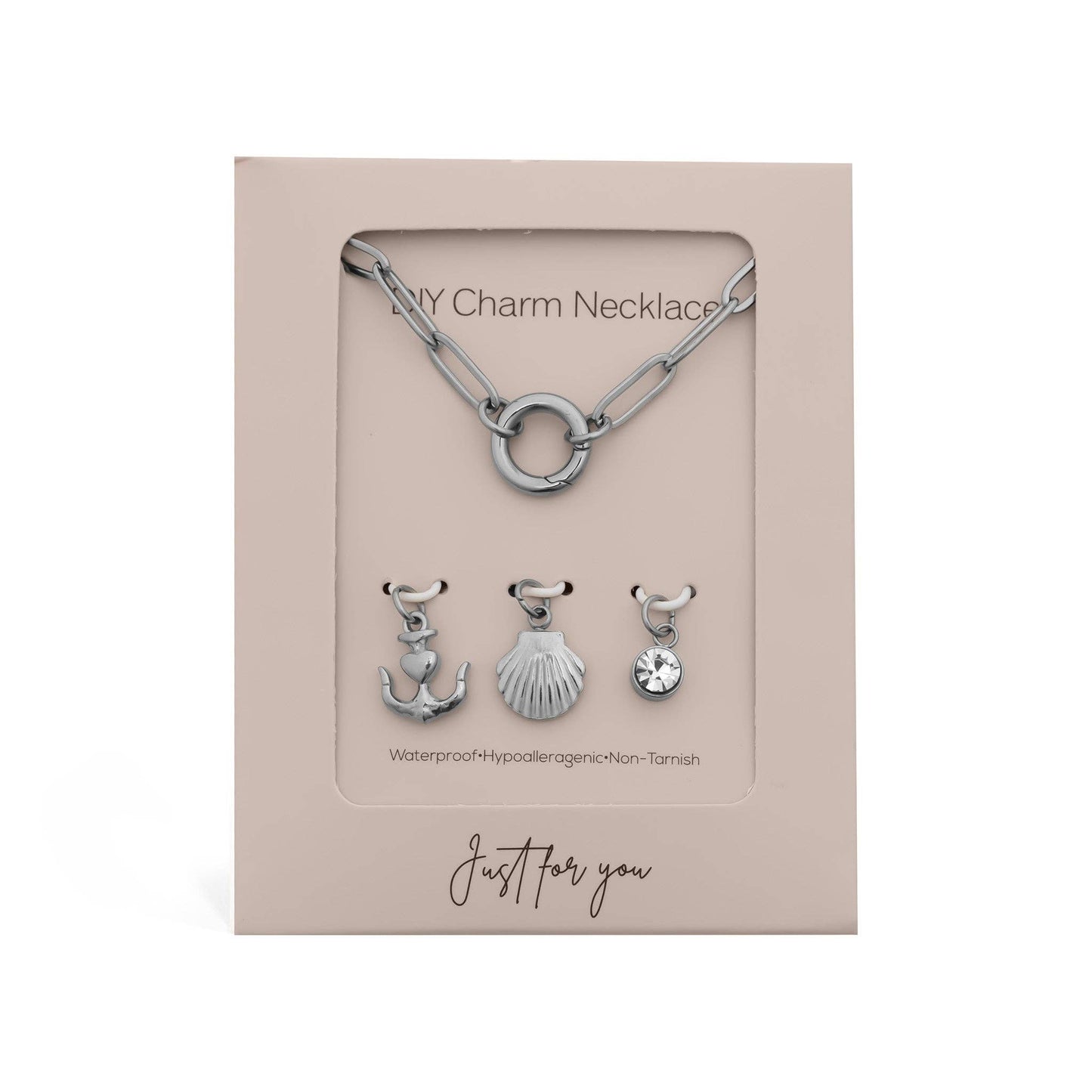 18K Gold Shell Anchor Charm Holder Necklace Gift Set - Wild Azalea Boutique