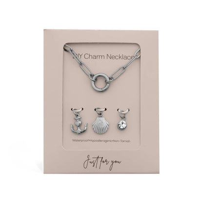 18K Gold Shell Anchor Charm Holder Necklace Gift Set - Wild Azalea Boutique