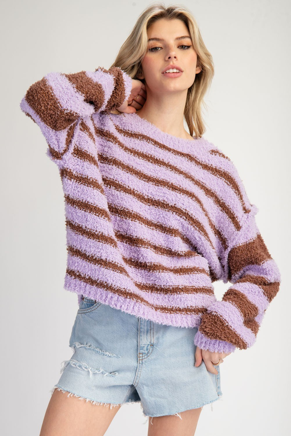 Striped Round Neck Sweater