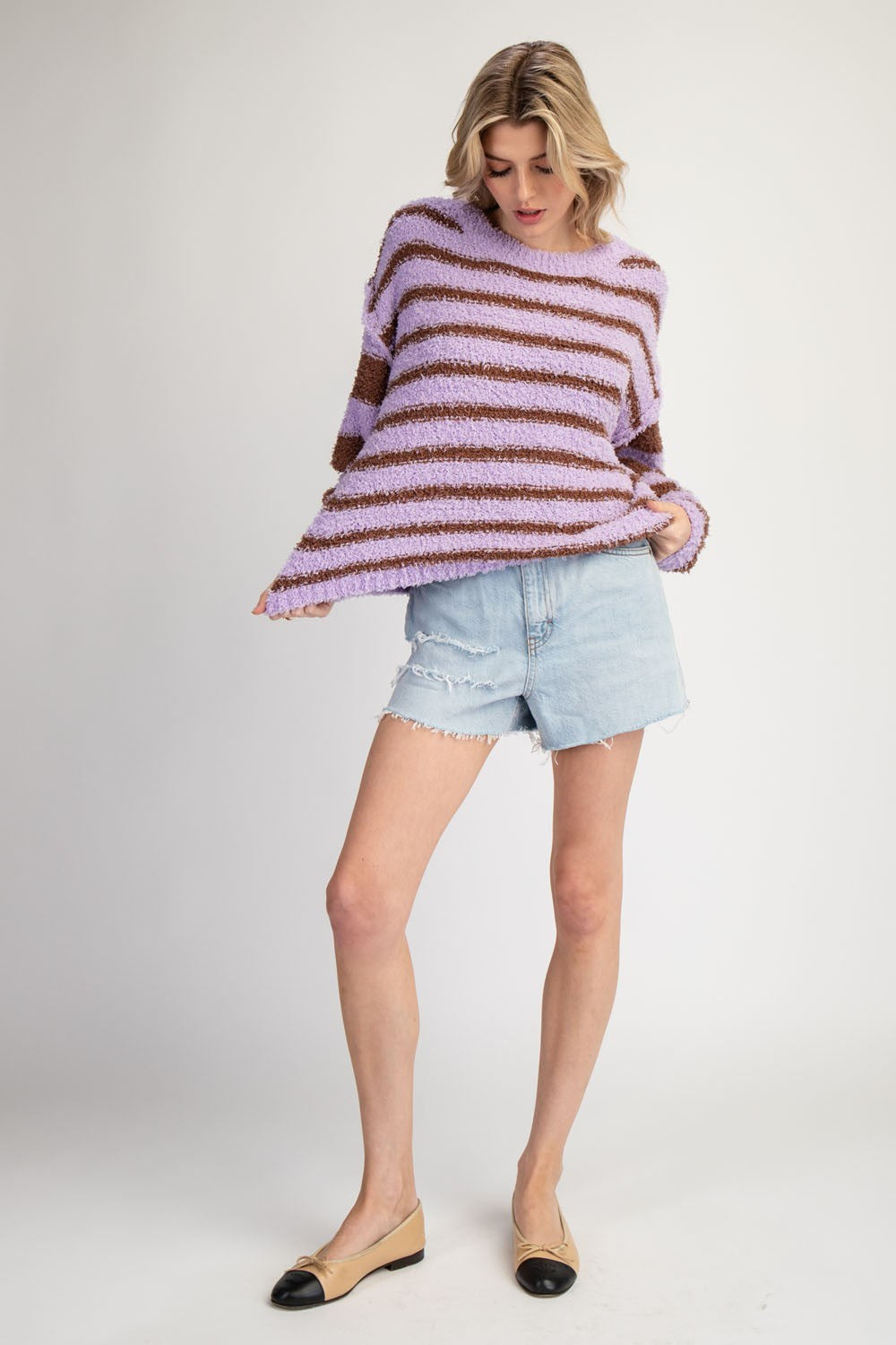 Striped Round Neck Sweater