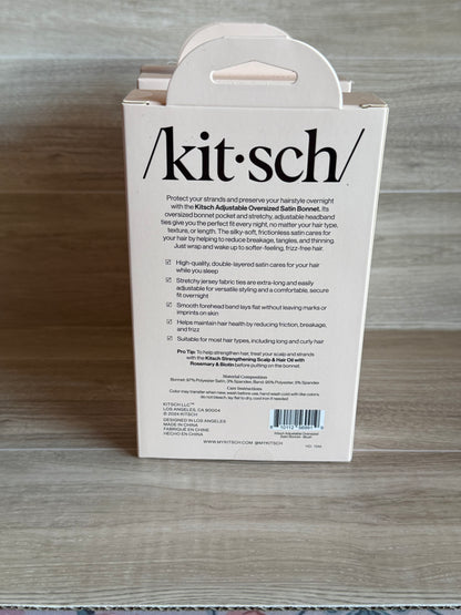 Kitsch Adjustable Oversized Satin Bonnet