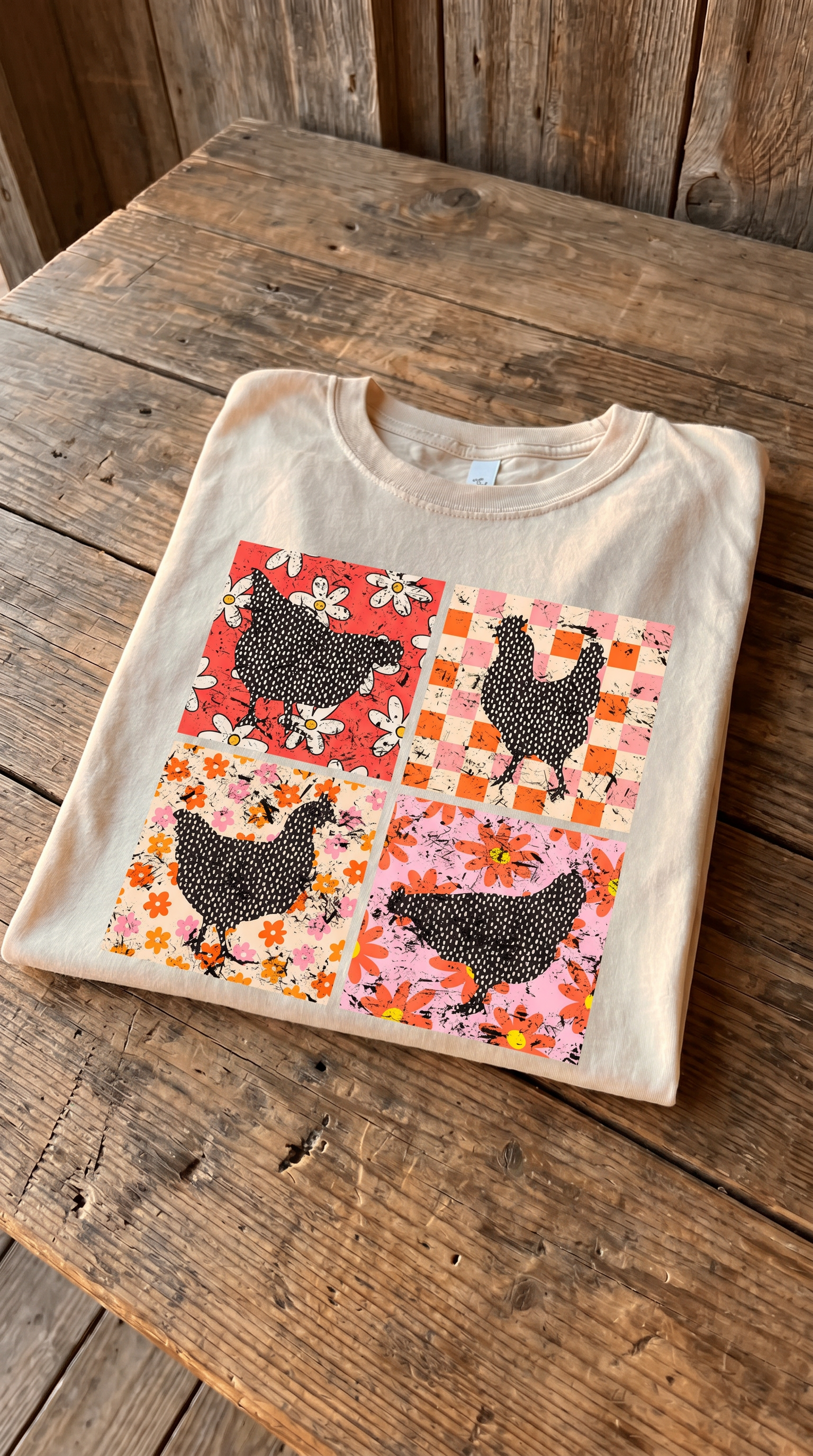 Floral Chicken Graphic Tee