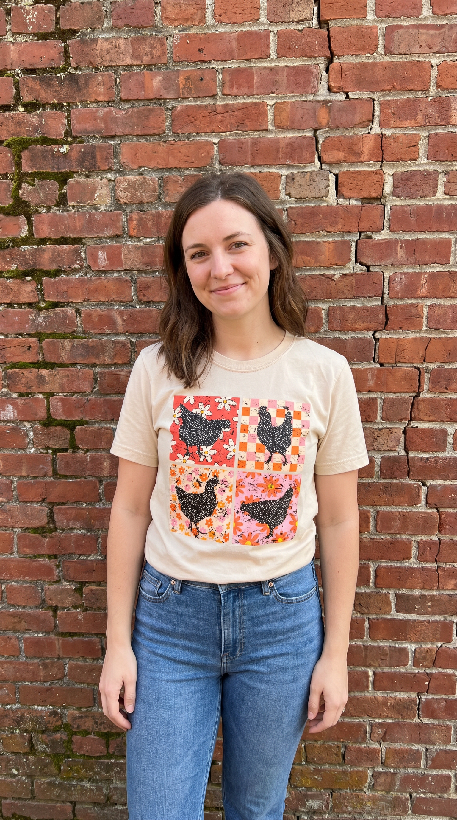 Floral Chicken Graphic Tee