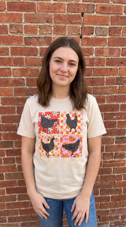 Floral Chicken Graphic Tee