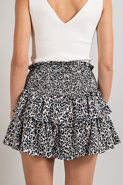 Animal Print Smocked Skor - Wild Azalea Boutique