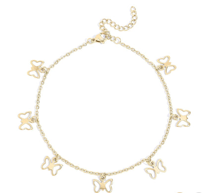Butterfly Charm Anklet - Wild Azalea Boutique