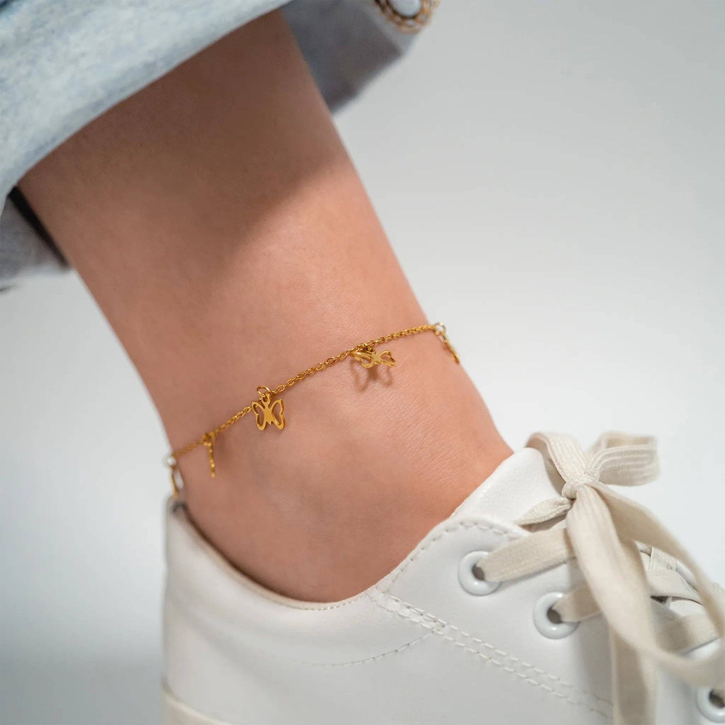 Butterfly Charm Anklet - Wild Azalea Boutique
